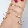 Fashionable jewelry, metal bracelet, set, European style, new collection, 4 pieces, wholesale