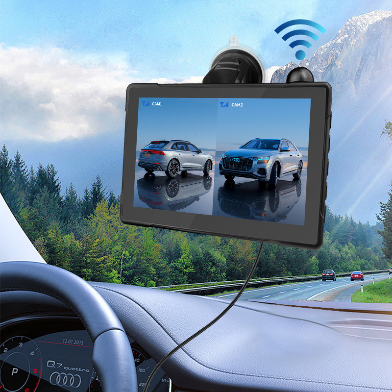 7inch HD Solar-Powered Wireless Reversing Camera with Touchscreen Car Rear View Monitor 1080P Magnet