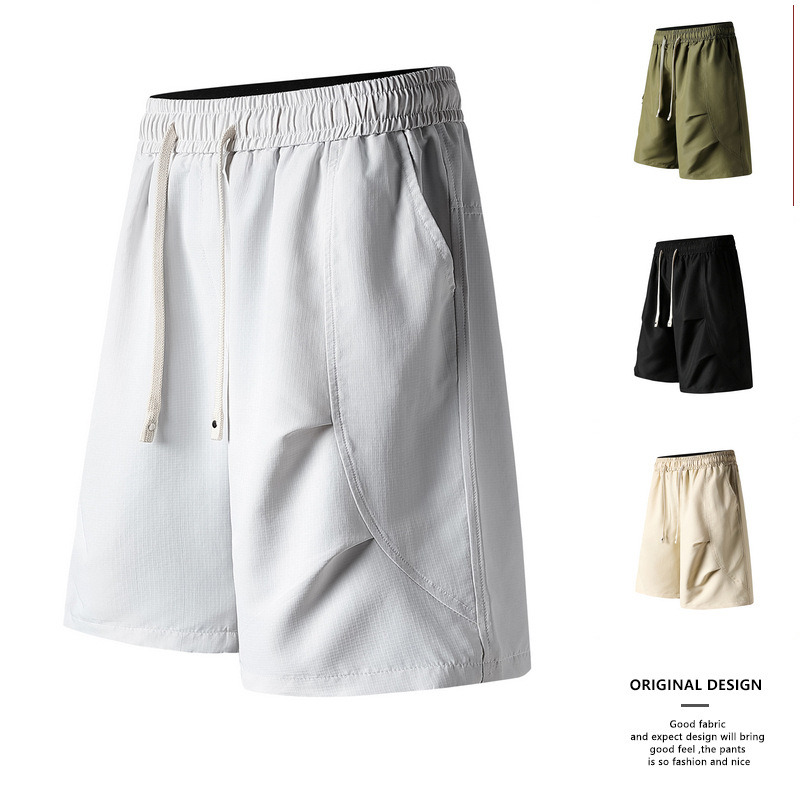 Cargo Shorts Men's Summer Thin Quick-Drying Casual Pants New Ice Silk Multi-Pocket Pants Men's Casual Pants