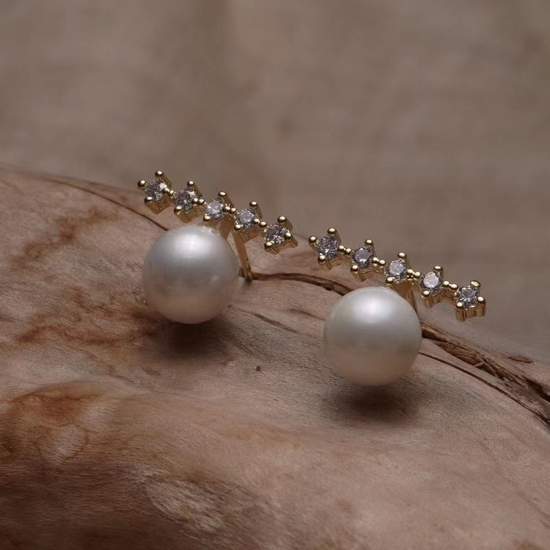 Boucles D&#39;oreilles En Strass Perles Simples De Style Coréen display picture 3