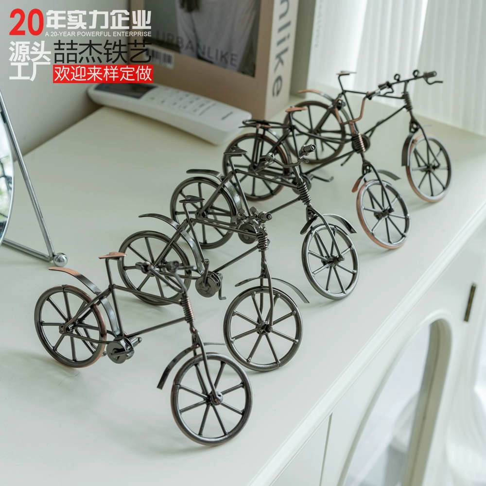 Металлический кованого сплава винтажный велосипед украшения ретро украшения дома стол железный