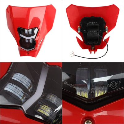 Off-road motorcycle front: Motorcycle headlights, headlights