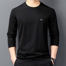 欧美大牌男装丝光棉T恤时尚休闲青中年男装体恤百搭男式上衣批发