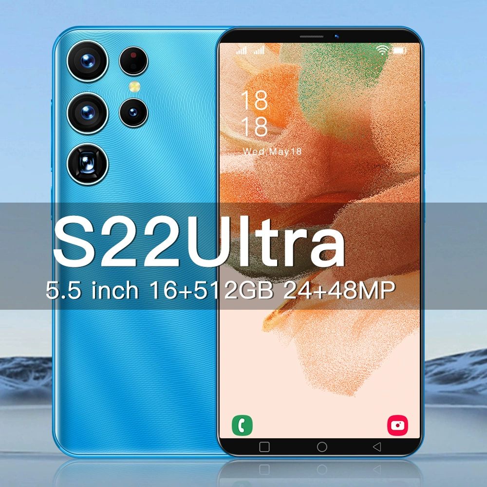 (Кросс-граничная торговля), умный мобильный телефон, S22, 5.5 дюйма, S22 Ultra, Android, (Физические)