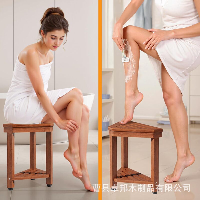 Wooden Bathroom Shower Bench Corner Bathroom Shower Bench with Storage Rack Suitable for Shower Spaces Factory Direct Sale Wooden Bathroom Shower Bench Corner Bathroom Shower Bench with Storage Rack Suitable for Shower Spaces Factory Direct Sale