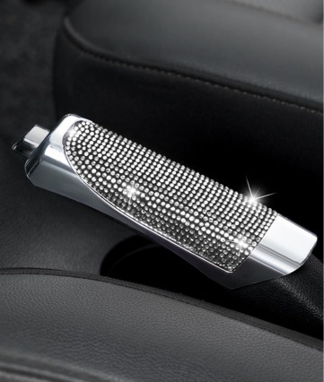 Cross-Border Popular Car Modification Handbrake Cover Decorative Cover Handbrake Handle Rhinestone-Encrusted Car Carbon Fiber Handbrake Cover 506