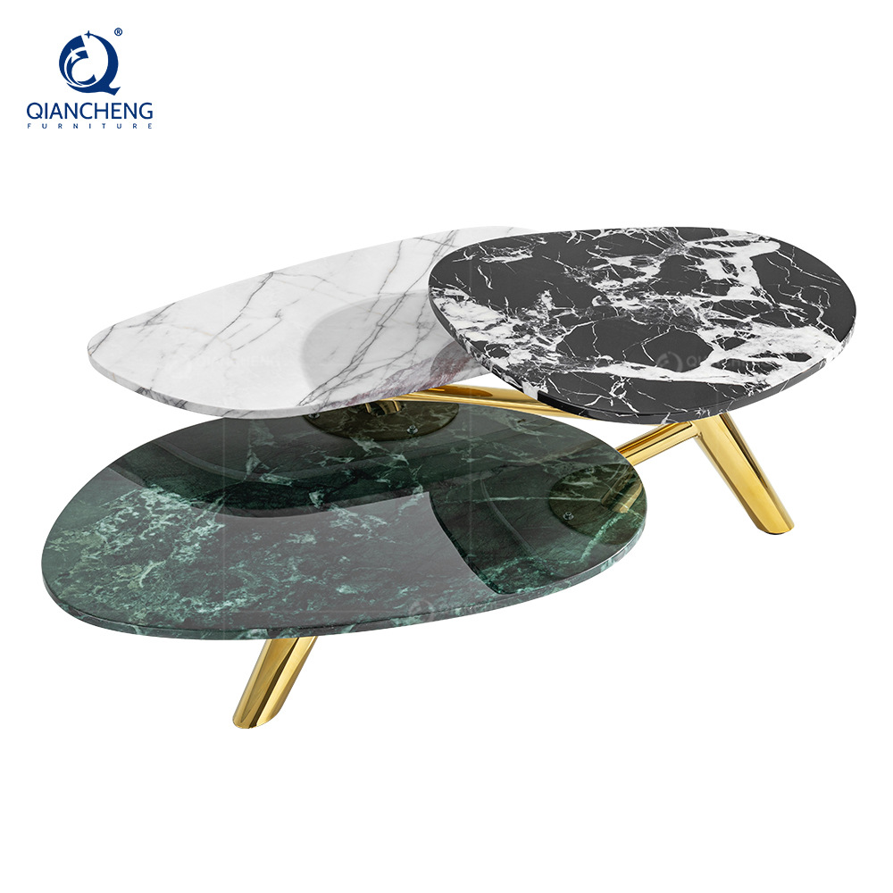 Mesa de Centro Irregular de Mármol para Sala de Estar y Hotel image 7