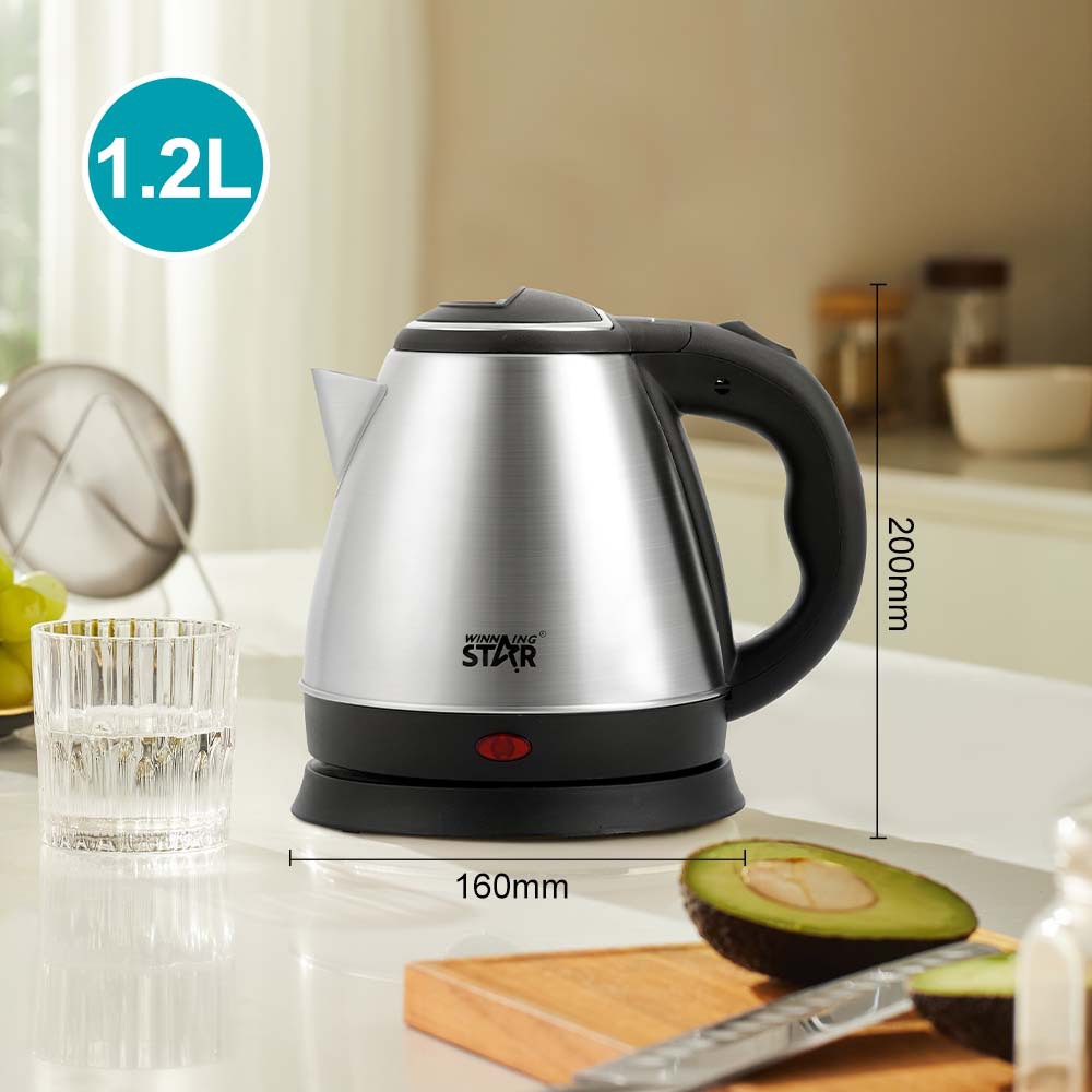 Estrella ganadora estándar británico estándar europeo 1.2L pequeño hogar agua hirviendo Hervidor eléctrico