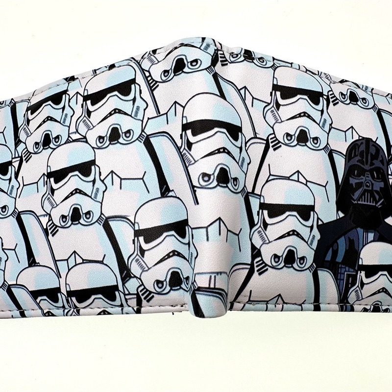 Star Wars cartera de dibujos animados impresión en color para hombres y mujeres cartera de cambio corta