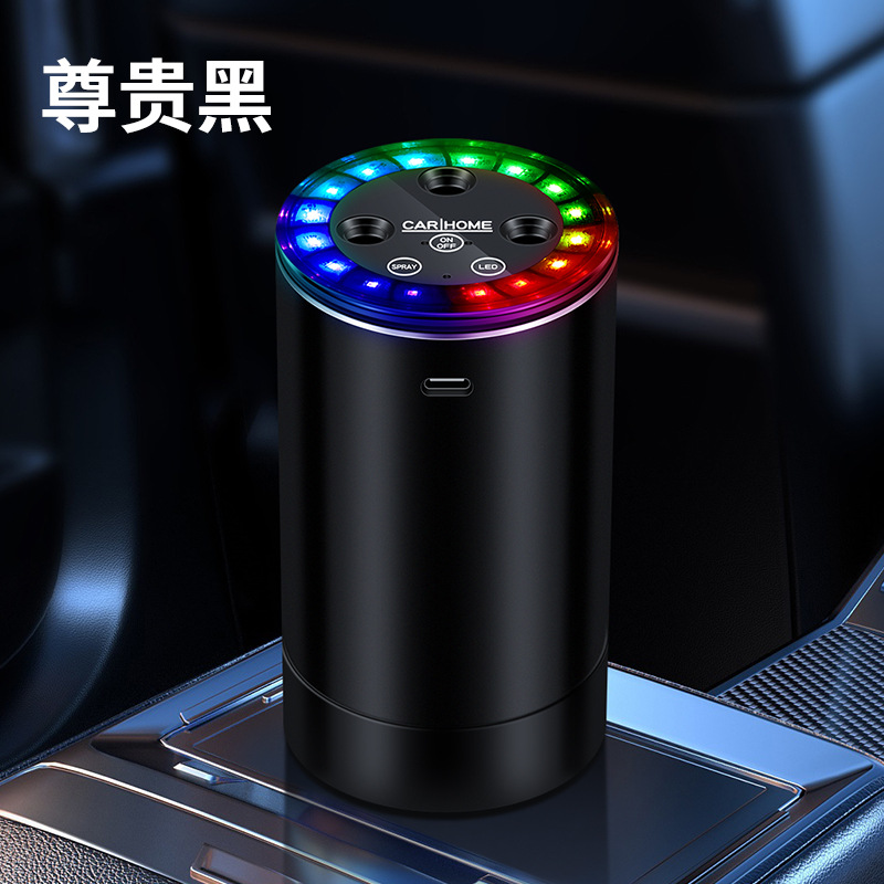 Nueva luz de atmósfera controlada por voz inteligente de automóviles aromáticos USB recargable nano spray pulverizador de incienso portátil fábrica al por mayor