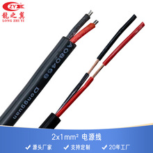 批發國標RVV兩芯護套線 1平方純銅電源線 兩端接口工業電線定制
