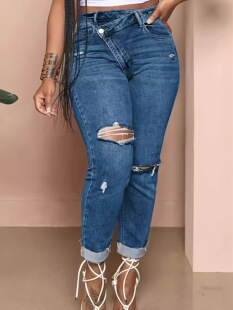 J 14548 Distressed slim skinny pants �ƶ�����С�_ѝ���uͨ��