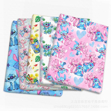 卡通史迪奇数码印薄款涤棉或防水布料DIY包包桌布服装,1Yc38353