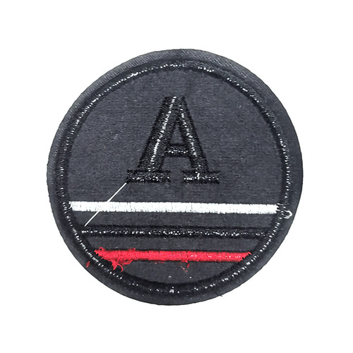Wholesale Hot Selling Leather Embroidered Fabric Stickers from the Original Manufacturer, Clothing Patch Stickers, Round Arm Shoulder Embroidered Badges