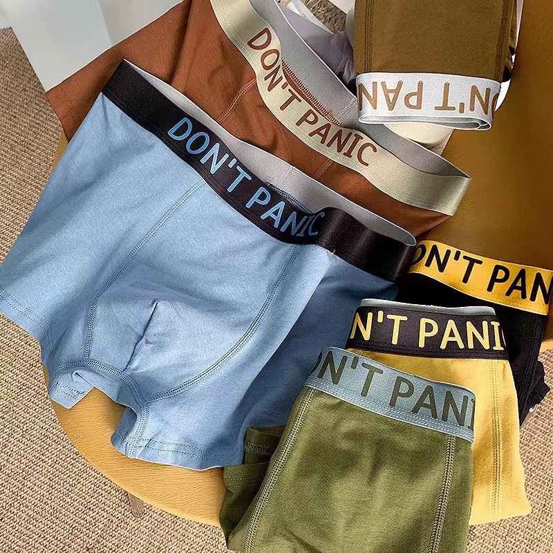 New2024 Bequeme Herren-Sport-Unterwäsche aus reiner Baumwolle, Anti-Pilling, flache Eckhose, Jugendbox_voghion.com