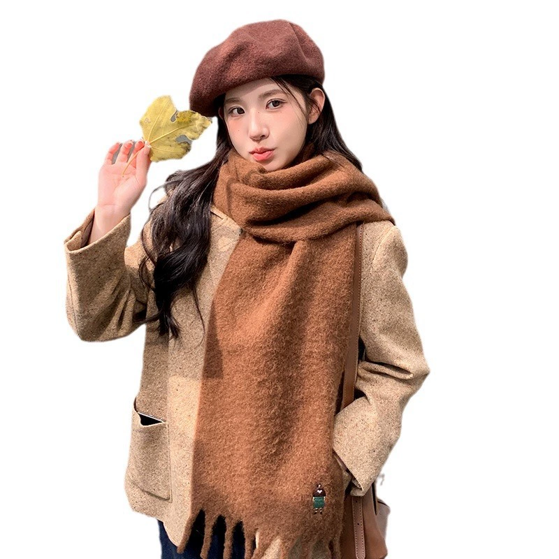 Космический красный демисезонный шарф к рекла Christmas universal scarf, с вышивкой