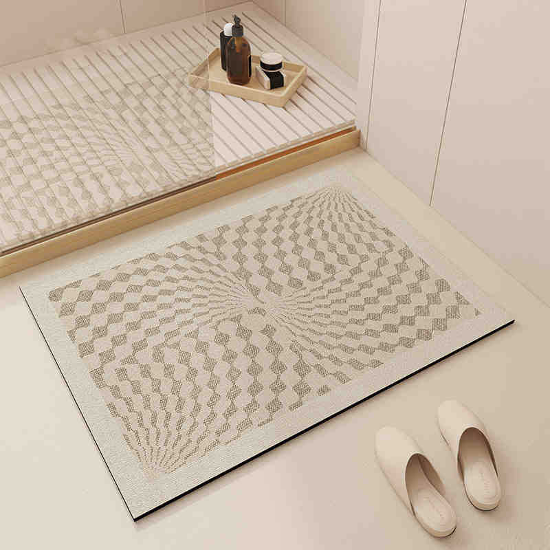 La alfombra de barro de diatomeas Wabifeng absorbe agua, es resistente a la suciedad y es fácil de cuidar.