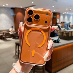 问号超薄不发黄透明磁吸手机壳适用iPhone17ProMax苹果保护套防摔