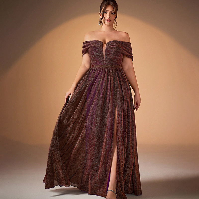 Wholesale Plus Size Dress Long Skirt Export Skirt Evening Dress Dignified Prom Dress Slim Plus Size Dress 4XL