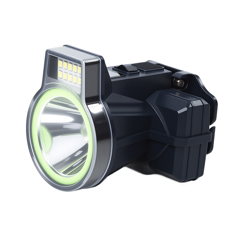 Jiang Fenfa led faro de luz fuerte batería de litio doble batería de larga duración faro montado en la cabeza luz led de alto brillo luz de pesca nocturna impermeable