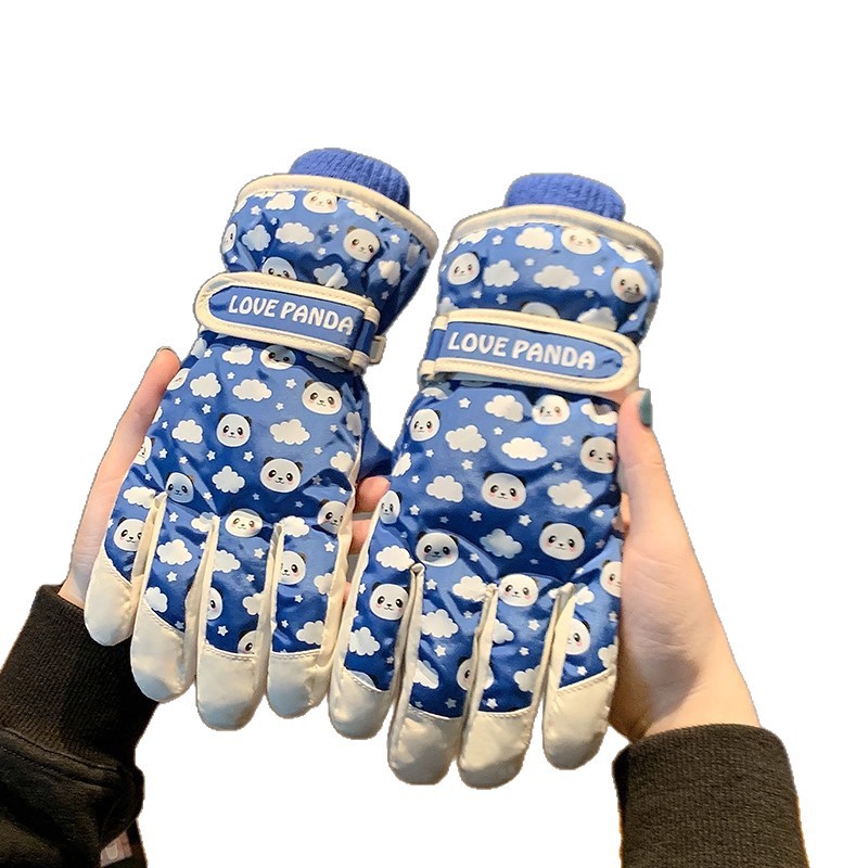 Guanti da sci invernali per bambini, caldi, per ragazzi e ragazze, per giocare sulla neve, anti-schizzi, in velluto, per ragazze, con dita fredde, transfrontalieri_voghion.com