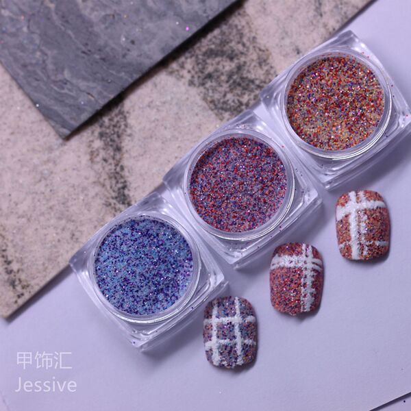 Knitted woolen nail sequins for manicure