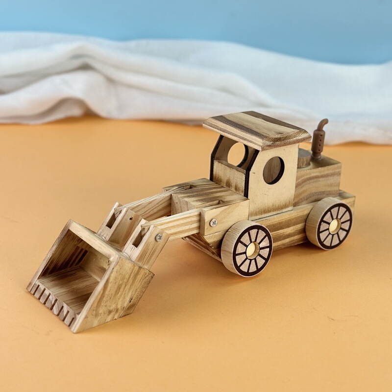 複数の木の車の模型シリーズの木の土掘り機の子供のおもちゃの運送工事の車の木の車の卸売り|undefined