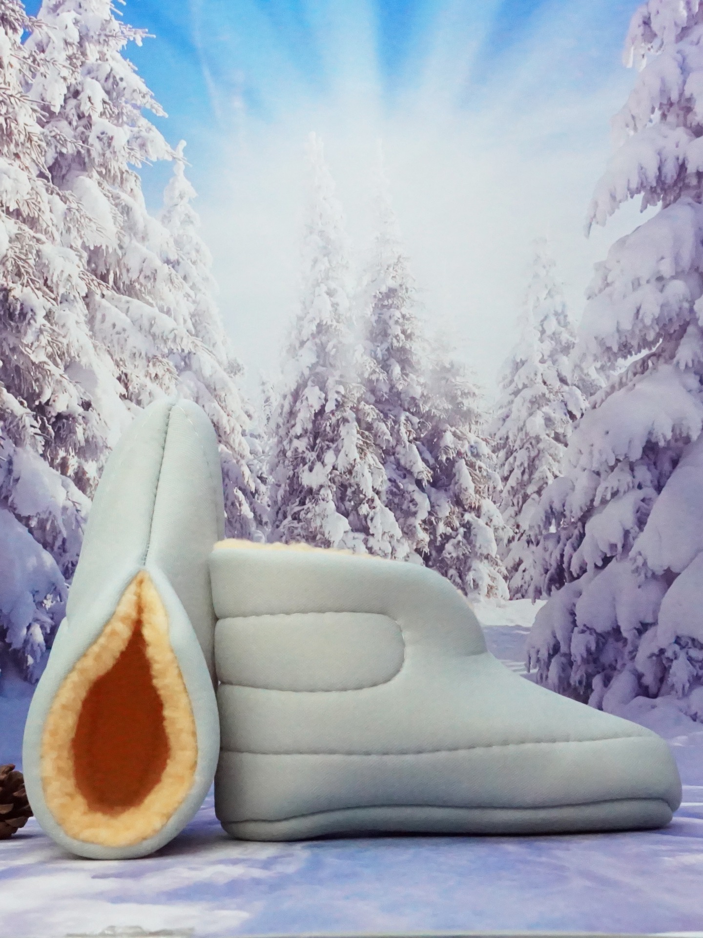 雨鞋内套加绒内胆冷库保暖中高筒棉套冬季防寒保暖毡袜子劳保鞋套