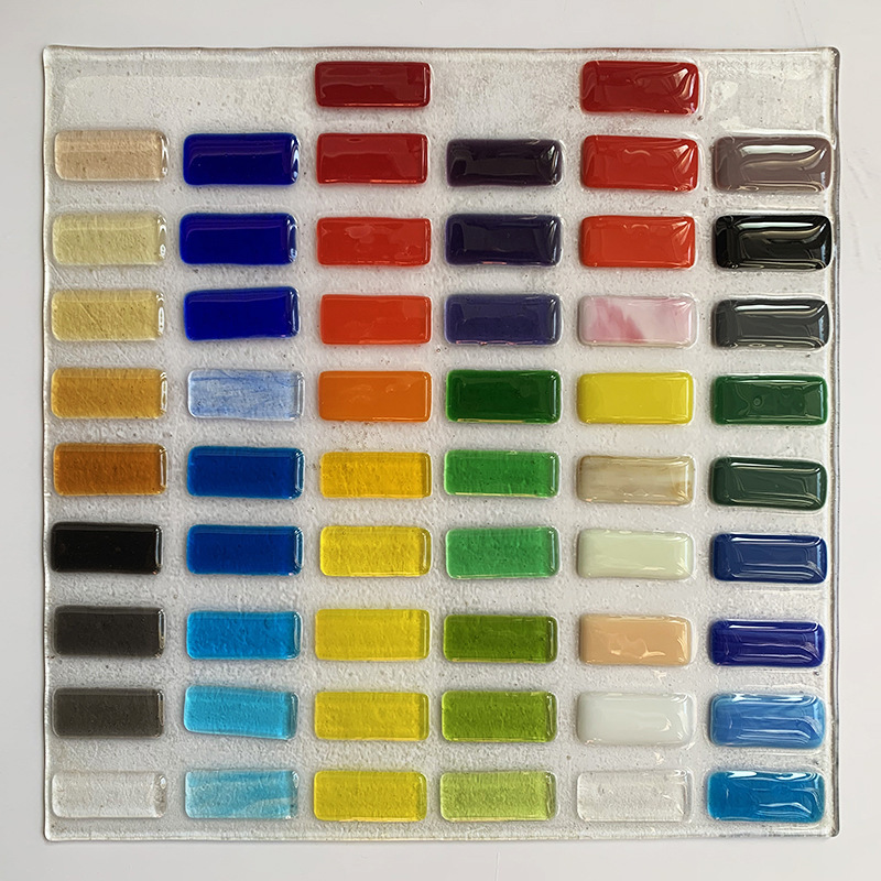 Light blue transparent bubble glass color art handmade crafts hot melt glass [B4-12]]