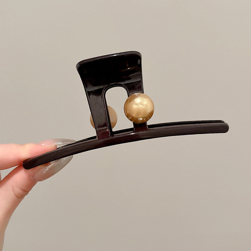 Pinza para el cabello coreana de gran tamaño, pinza para el cabello exquisita y de alta gama para mujeres con gran volumen de cabello, pinza de tiburón en la parte posterior de la cabeza, lindo sombrero con pinza para el cabello