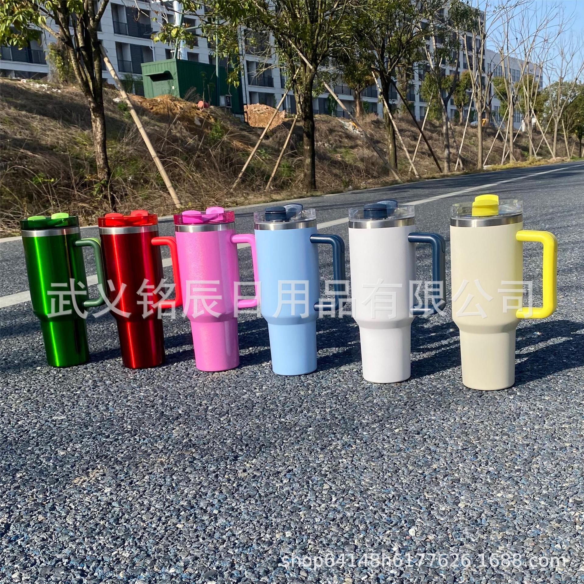 新品跨境彩虹漆40oz汽车杯一代大容量冰霸不锈钢保温杯