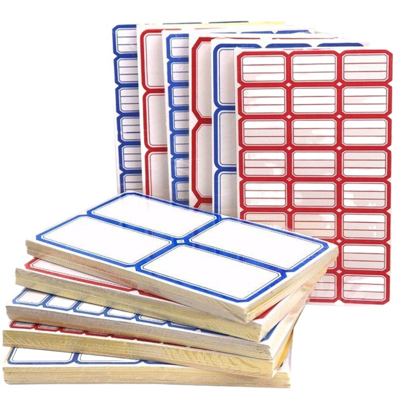 Papel de etiqueta autoadhesivo de oficina papel oral 68 piezas pegatinas de etiqueta autoadhesivas Precio de escritura a mano pegatinas de nombre de papel al por mayor