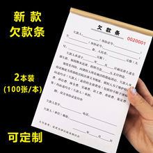 欠条本欠款单欠款条欠货款账单个人通用借款私人正规贷款合同二联