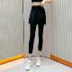 Summer New High Waist Capri Pants Pocket Belly-closed Culottes Fashion Sports Fake Two-piece Running Fitness Outer Wear Yoga