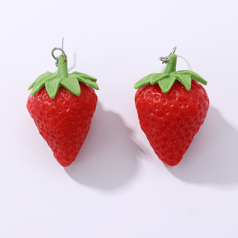 1 Pair Cute Sugar Gourd Carrot Strawberry Plastic Ear Hook display picture 9