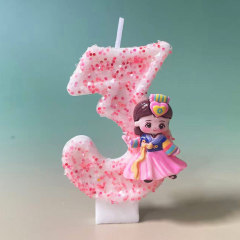 新しいクリエイティブ漫画エスニックスタイルキャンドルケーキデコレーション雰囲気手作りガールキャンドル誕生日装飾品卸売