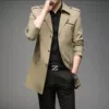 Khaki autumn trench coat