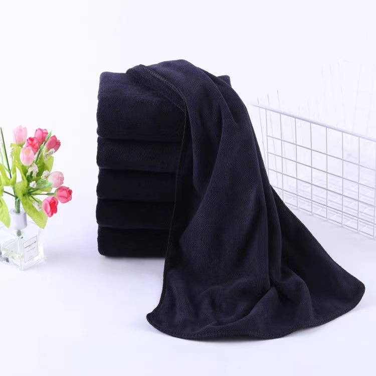 Strong Absorbent Hair Dye Haircut Resistant Black Thickened Non-Shedding Face Bath Towel_voghion.com