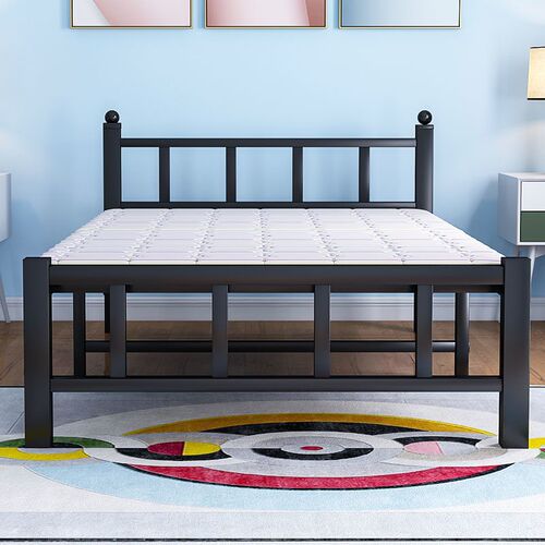 Folding sheet single bed home office lunch bed economical rental house simple bed portable iron bed wooden bed