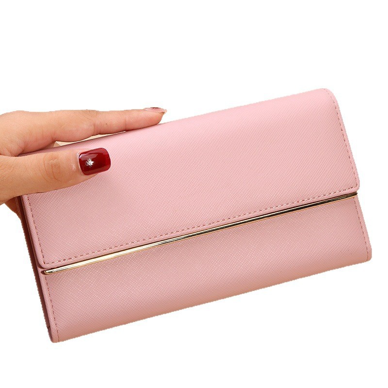 Amazon Best-Seller Large Capacity Tri-Fold Genuine Leather Wallet, Fashionable Luxury Long Wallet For Women With Multiple Card Slots - Thumbnail 5