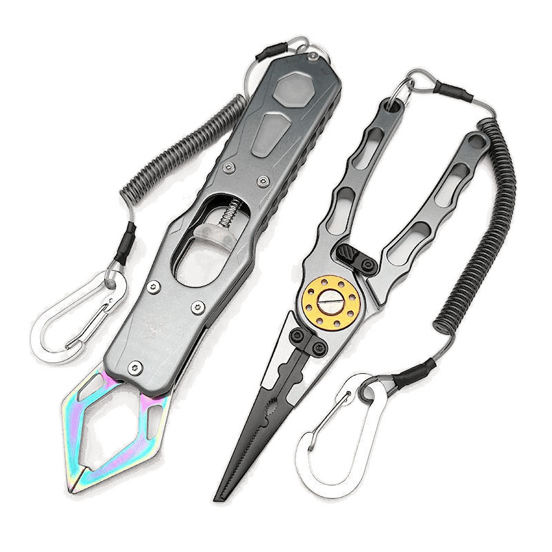 魚コントローラー ルアープライヤー ツーインワンセット フックピッカー ラインカッター クリップ リード オープンリング フィッシングプライヤー 魚コントローラー エクステンション|undefined