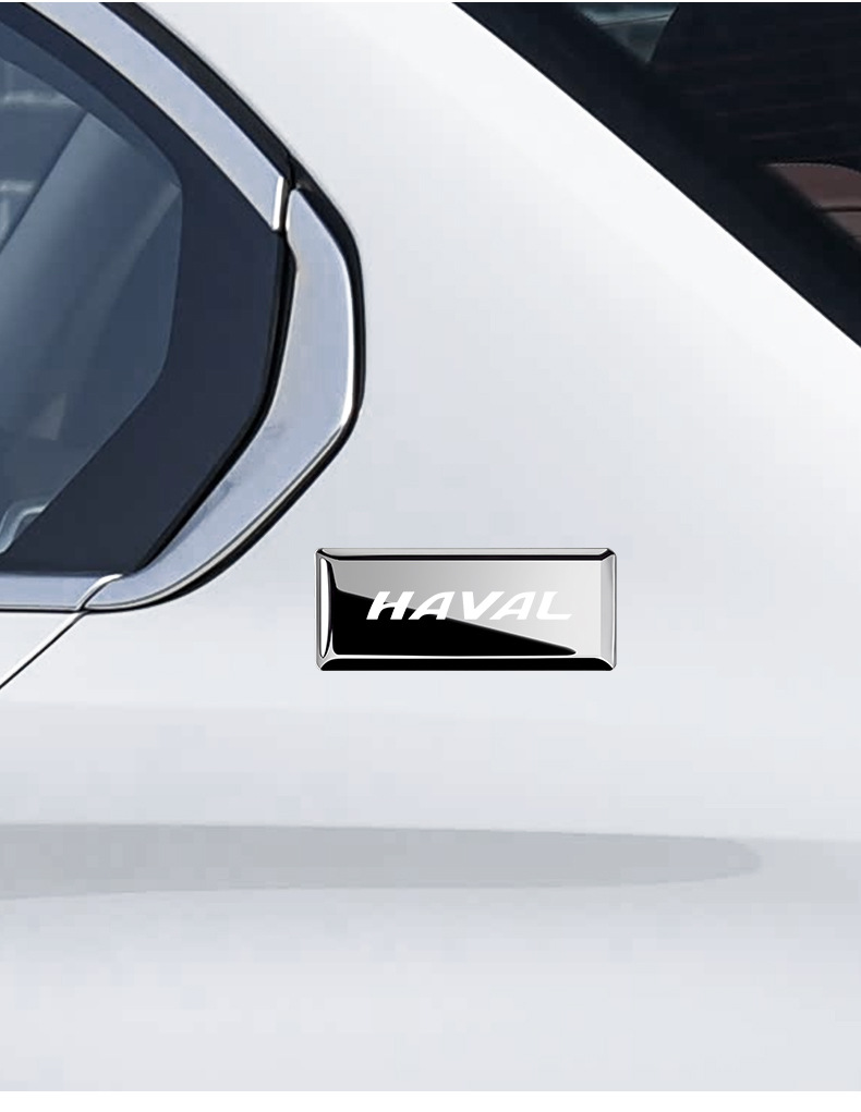 Suitable for Haval H6/H9/M6 Big Dog, Raptor, Divine Beast, and Dragon Car Metal Logo Decoration Stickers, Modification Creative Stickers