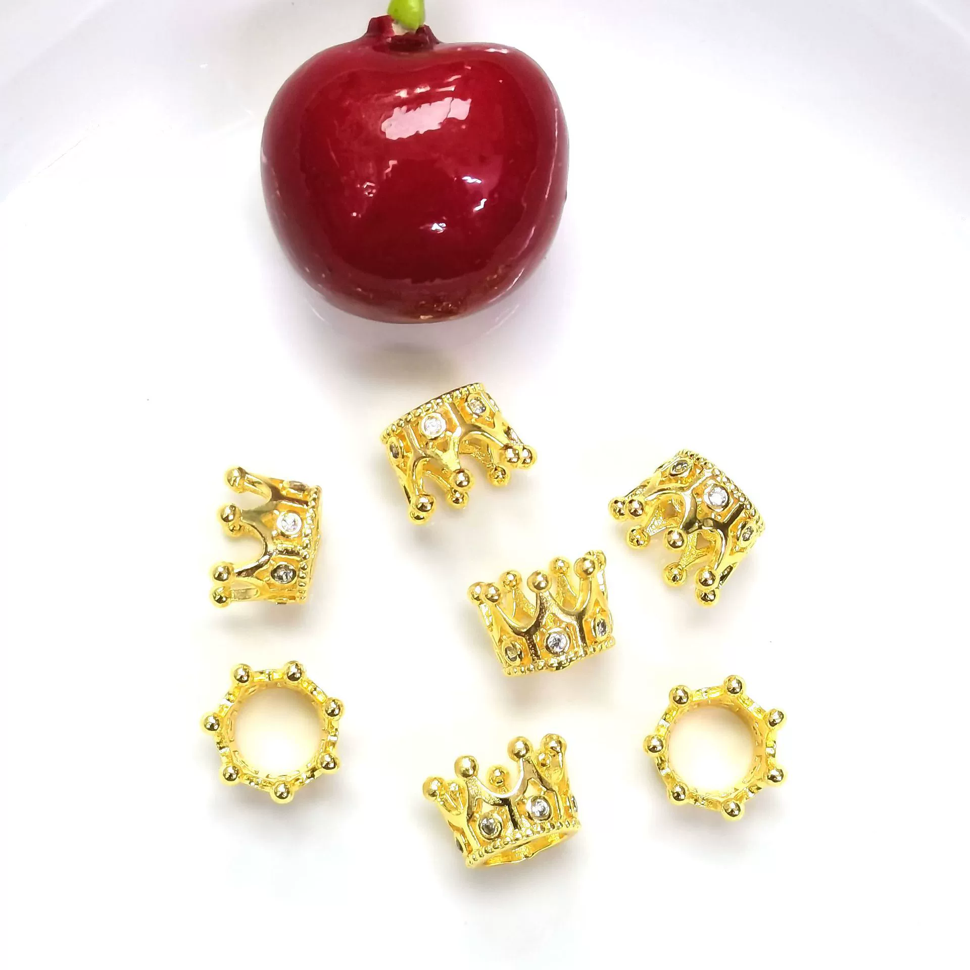 Зиркон handmade, бусины, аксессуар, аксессуары, 14 карат, золотистый цвет, микрорезьба
