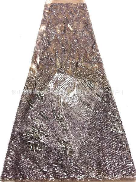 2026 nuevos fabricantes de tela de cuentas de alto nivel de diseño banquete vestido de moda de celebridades tela bordada transfronteriza