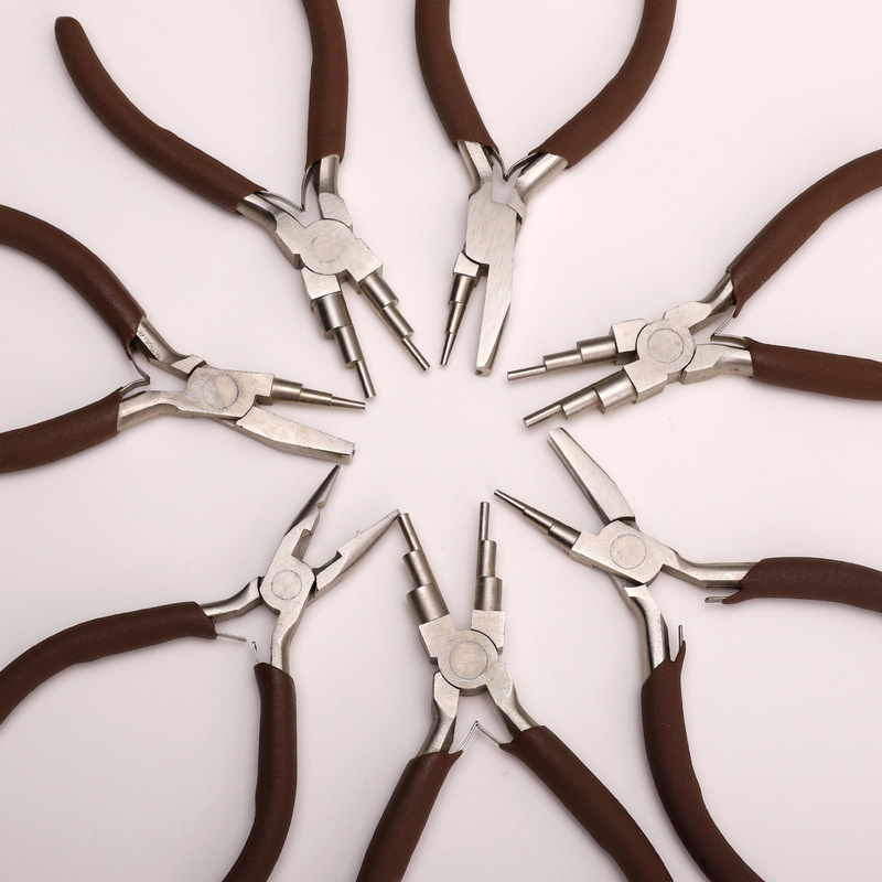 Pliers, Brown Needle-Nose Pliers, Jewelry Pliers, Multi-Functional Round-Nose Pliers, Handmade DIY Bracelets, Necklaces, Bead Jewelry Pliers, Brown Needle-Nose Pliers, Jewelry Pliers, Multi-Functional Round-Nose Pliers, Handmade DIY Bracelets, Necklaces, Bead Jewelry