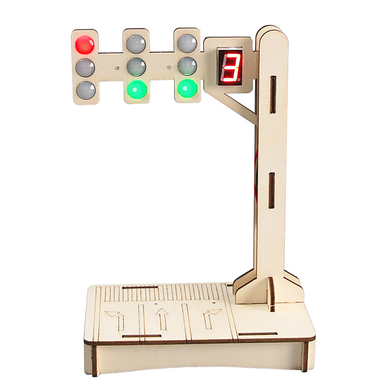 Experimento científico DIY Traffic Semáforo Semáforo Simulación Modelo Tecnología Producción primaria Juguetes de ciencia y educación para estudiantes de primaria
