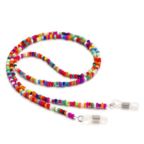 European and American fashion fixed glasses chain, beach style glasses rope lanyard, rice bead chain, anti-falling and anti-lost glasses chain