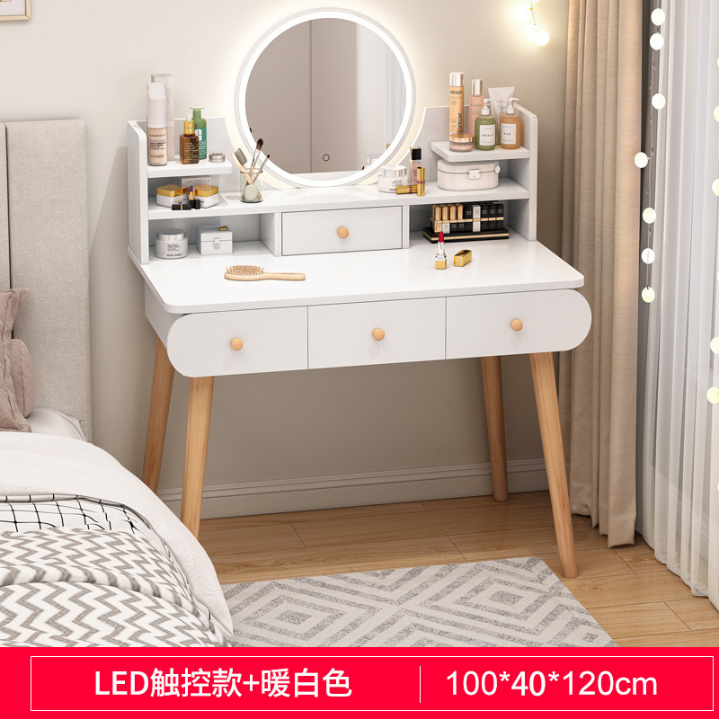 Internet celebridad tocador dormitorio nórdico pequeño apartamento gabinete de almacenamiento integrado moderno simple tocador simple mesa de maquillaje image 13