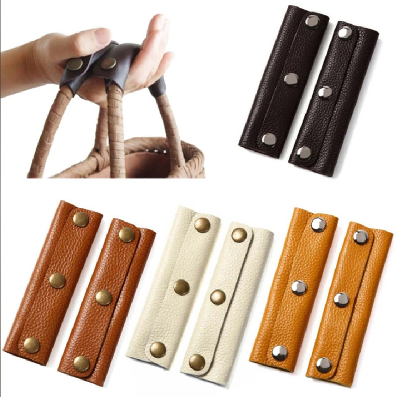 Bag and handbag strap with fixed buckle, PU leather protective cover, anti-slip and wear-resistant shopping tote bag handle protector