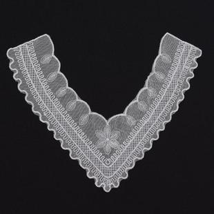 Fake Collar with Large V-Neck Sewing, Suitable for V-Neck, Front Placket Collar, Decorative Lace Collar, Front Clothing Accessories